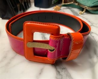 Fun patent leather belt size L                                             20.00