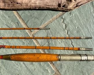 Vintage 4 pc Bamboo Fly Rod (unmarked)   8'3"       