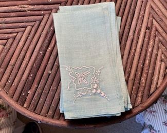 6 aqua embroidered napkins                                     30.00