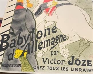 ORIGINAL 1966 Art Print Poster Toulouse Lautrec Murlot Babylone D'Allemagne