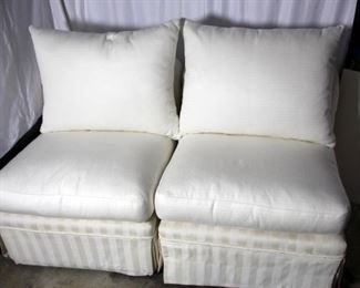 Pair of Custom Made Slipper Chairs