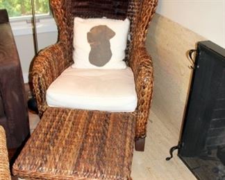 Outlook Rattan Chair & Ottoman