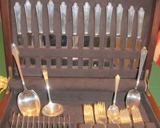 64 pcs International Minuet (Mono) Sterling Flatware