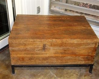 Very Nice Primitive Tool Chest Used as Coffee Table