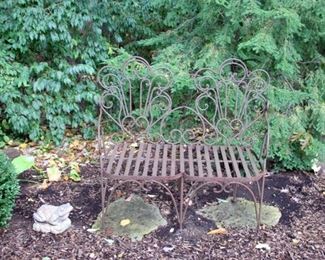 Antique Iron Bench