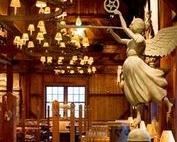 "Fame" Angel Weathervane, Artist, Mark A. Perry (Folk Artist - Woodcarver, Siasconset, MA). Carved and applied wood, painted to resemble weathered copper. The original exists at the Museum of American Folk Art, circa 1880-1890. 52" L x 61" H x 30" W. Sold to Clyde’s Restaurant Group by the woodcarver in 2004 for $17,000

This weathervane was in the Chandler Barn at Clyde's Willow Creek Farm until the 2018 renovation of the dining room.