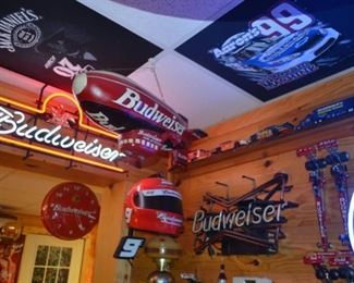 Budweiser neon signs & blimp