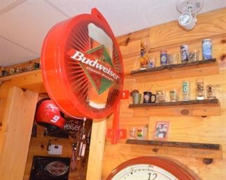 Budweiser double sided bar sign