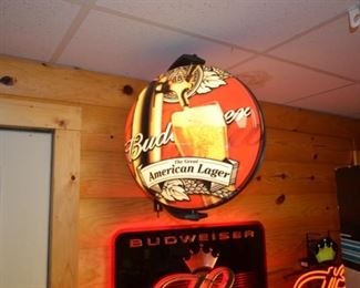 Budweiser American Lager double sided lighted pub sign