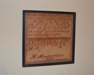 1885 needlepoint sampler 