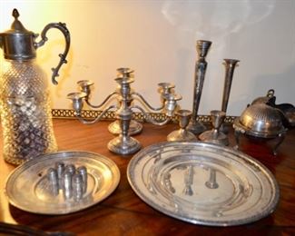 selection of sterling silver & silver-plate