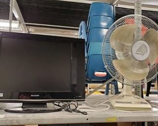 Sharp Monitor, Lasko Fan, Solar Beam