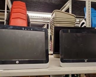(4) HP All In One Computers, 1 Monitor