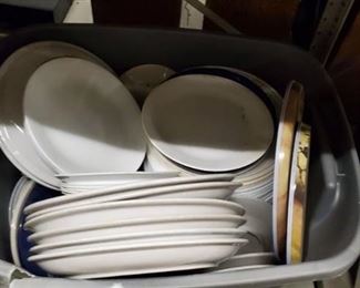 Tote Full Of Dishware