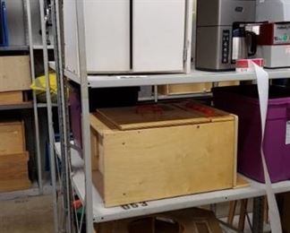 Childrens Play Refrigerator, Wood Stove, Round Table