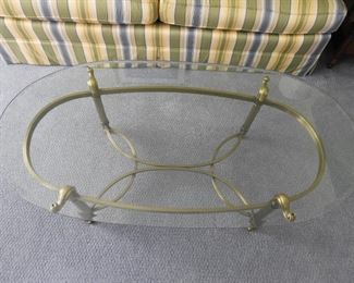 Glass top coffee table