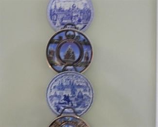 Russian collection plates w/holder