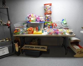 Toys, more train stuff.