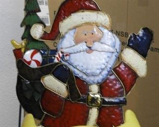 3 foot tall metal Santa for the porch