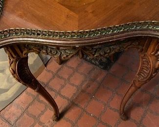 Vintage Hand Carved French Mahogany Occasional Table