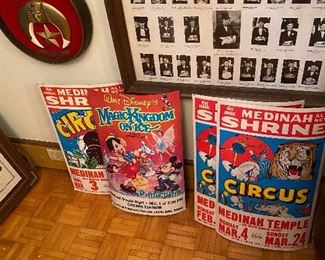 Vintage Shriner Circus Posters. Vintage Casmir Pulaski Lodge Photo Framed