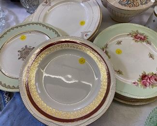 Vintage Hand Painted Various Variety Plates