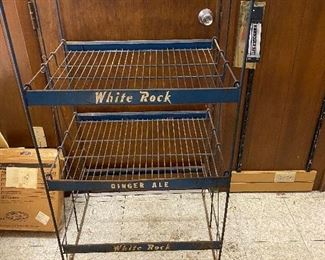 Vintage Wire Rack Display Shelf White Rock Ginger Ale 