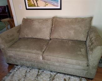 Buy it now $175
Dania
Sleeper Sofa L75”x36”d x29”h
Between arms 59”
Deluxe innerspring mattress
Color :Sage, microfiber fabric

PLEASE CALL OR TEXT TO PURCHASE AND PICKUP YOUR ITEMS.  847-903-3074 
