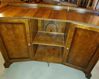 BAR
Buy it now- $250
62”w x 19’d x 40”h With one bar chair ,  brass foot rail disconnected but available 

