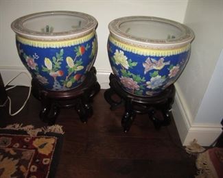 PAIR OF FISH BOWLS