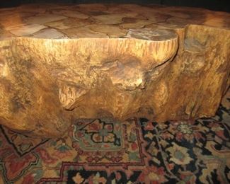 SIDE OF PETRIFIED COCKTAIL TABLE