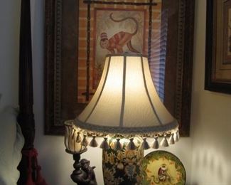 LAMP AND MONKEY ARTWORK