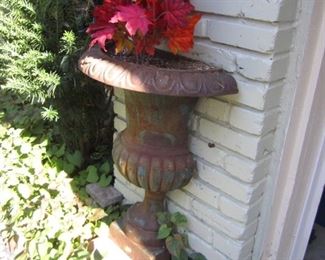 PAIR OF HALF CAST IRON POTS