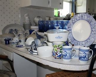 Variety of Blue and White dishes