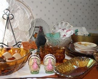 Amber and Carnival Glass