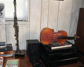 Antique Clarinet and other musical items