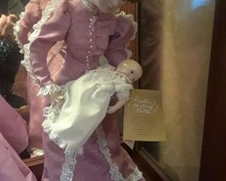 One of many large dolls contained in displays