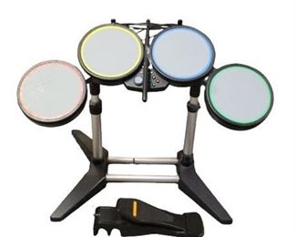 Lot 255
Electronic Arts Rock Band Wired Drum Set / Foot Pedal / Drum Stick