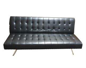 Lot 286-1
Contemporary Bonded Black Leather Futon