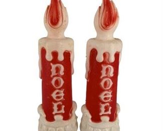 Lot 547
Vintage Empire Blow Mold Noel Candles