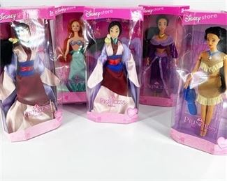 Lot 549
Disney Store Princess Collection Five Dolls