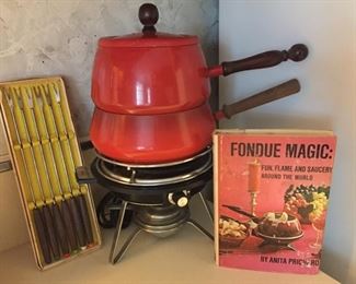 Mid-Century Fondue Set
