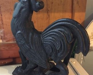 Cast Iron Rooster Door Stop