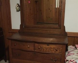 Oak Dresser with Mirror