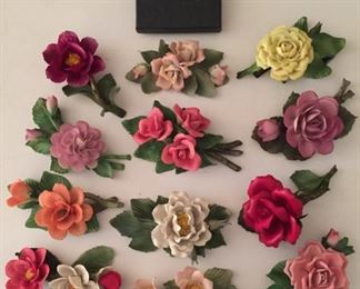 Franklin Mint "Twelve Months of Roses" Porcelain Sculpture Collection