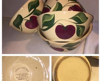Watt Pottery Advertising Premium Bowls (Forest Feed Mill Wisconsin)