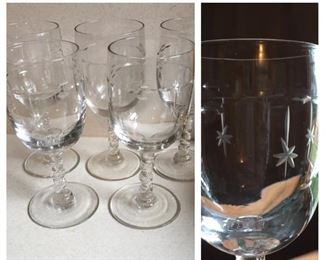 Etched Atomic Star Stemware