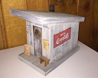 Folk Art Coca Cola Bird House