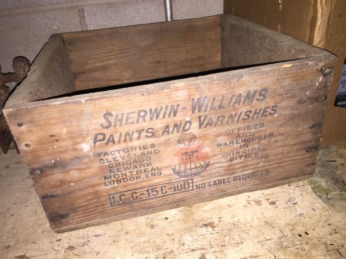 Old Sherwin Williams Paint Crate