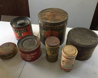 Old Assorted Advertising Tins